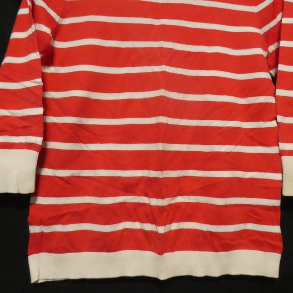 OLD NAVY | medium | striped crewneck sweater | 100% cotton | orange and cream - Picture 6 of 13
